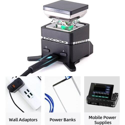 MHP30/MHP30PD 30 *30mm Intelligent Heating Tool Portable Volume Built-In OLED Display Screen True Color Lamp Hot Plate Preheater