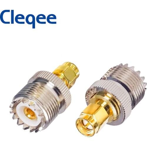 JXSINONE 2PCS UHF Female To SMA Male PL-259 SO-239 RF Coax Adapter Connector Pl259 Converter