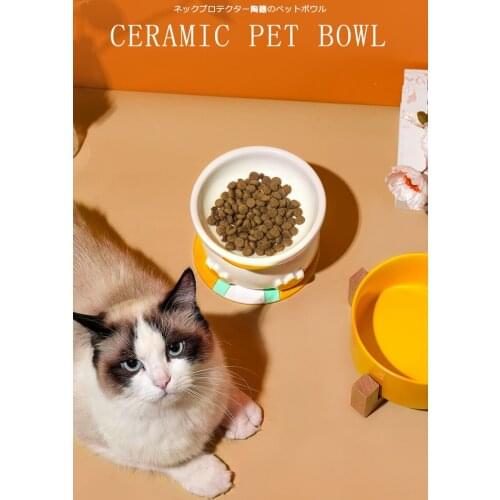 Ceramic Double Cat Bowl Dog Bowl Pet Feeding Water Bowl Cat Puppy Feeder Product Supplies