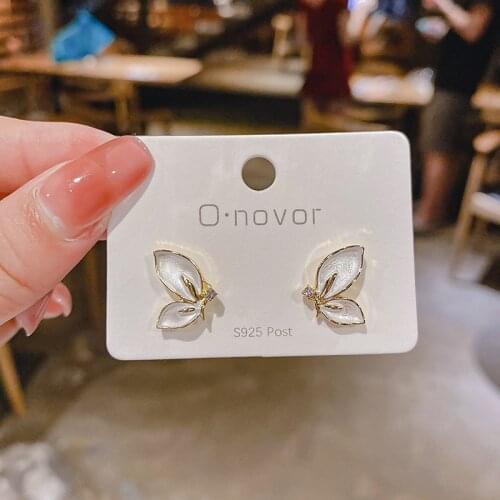 Fashion Crystal Earrrings Stud Women Fashion Butterfly Earrings Party Jewelry Female Gifts