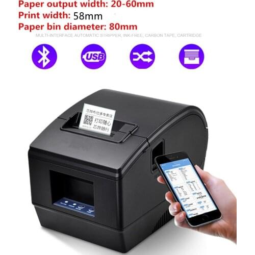 New listing Factory outlets Mobile phone bluetooth barcode printer Thermal clothing Support 48mm printing Label/ticket printing