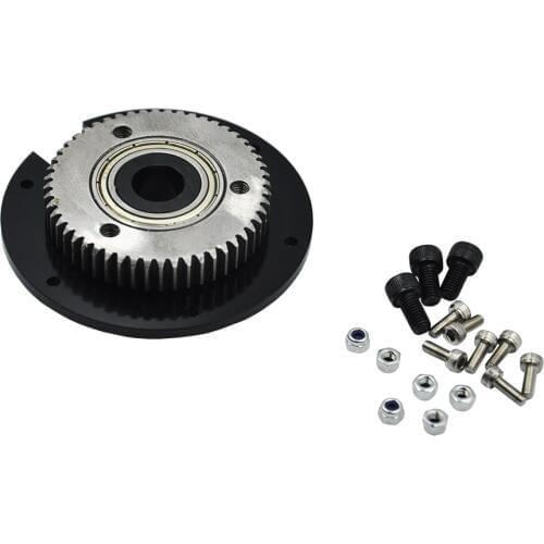 DIY Upgrade Rotary Gear Plate With Pinion For HUINA 1592 1550 RC Crawler Car 15CH 1/14 RC Metal Excavator Metal Rotary Plate