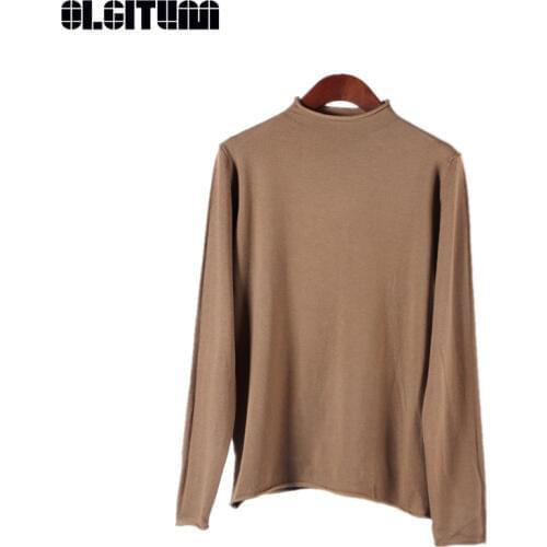Autumn New Sweater for Female Rolled Slim Bottom Womens Shirt Winter Solid Color Sweater SW897