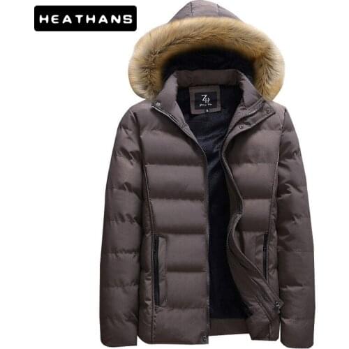 -25 Degree Winter Jackets Men Casual Parka Jacket Printed Letter Thick Male Hooded Warm Mens Hat Detachable Coats Jacket Hommer