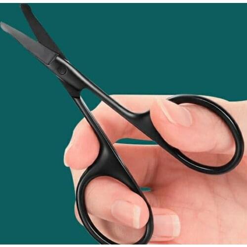 Portable Stainless Steel Round Head Beauty Eyebrow Trimmer Nose Hair Trimmer Ergonomics Lightweight Eyebrow Trimmer