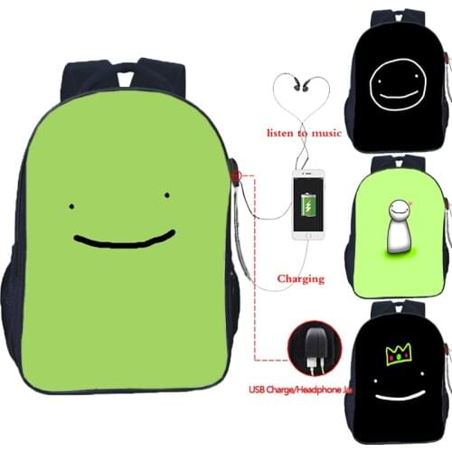 Boys Girls Dream Merch Backpack with USB Interface Students Anime School Bags Children Cartoon Knapsack Unisex Travel Rucksack