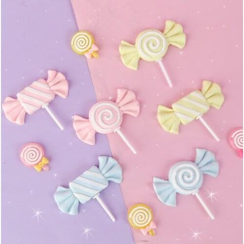 1Soft Pottery Macaron Candy Plug-in Cake Topper Cake Candy Color Dress Up Ornaments Insert Dessert Birthday Party Decor Supplies
