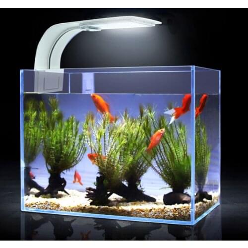 LED Aquarium Light, Fish Tank Light, Clip on Fish Tank Lighting Color with White & Blue
