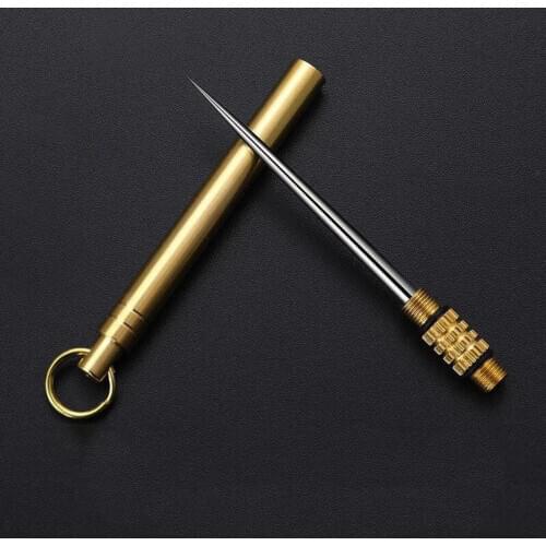 Titanium Outdoor Edc Portable Multifunctional Toothpick Bottle Fruit Fork Camping Tool Toothpick Tube Stronger Than Dental Floss