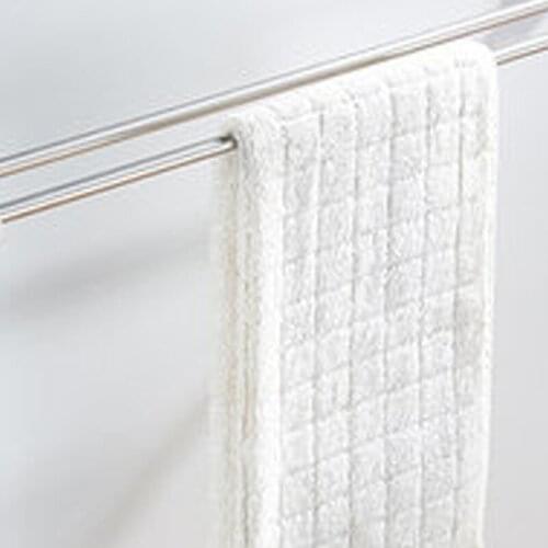 VEHHE 290mm Adjustable Double Stainless Steel Anti Rust Towel Bars Bathroom Wall In Towel Racks Wall Mount