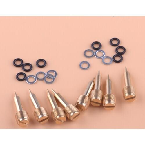 Beler 8 Sets Carburetor Carb Pilot Mixture Screw Fit for Suzuki VS 1400 VZ VX 800 GSF 400 1200 GS500 GS1150