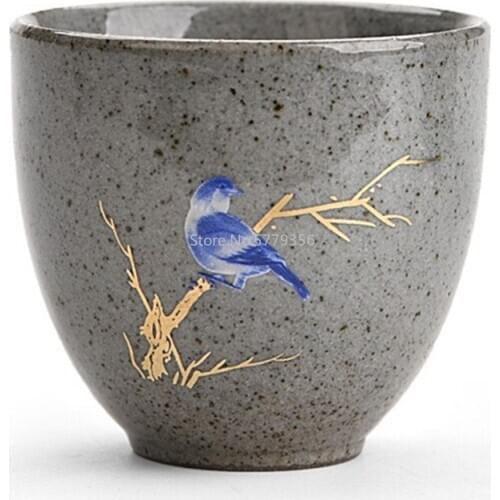 Vintage Tea Cup 70ml Japanese Style Retro Master Teacup Animal Small Plum Blossom Bowl Porcelain Single Mug