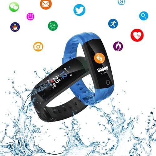 Waterproof Multi Functional Smart Fitness Wristband Heart Rate Calorie Tracker Pedometer SMS Twitter Message Call Reminder
