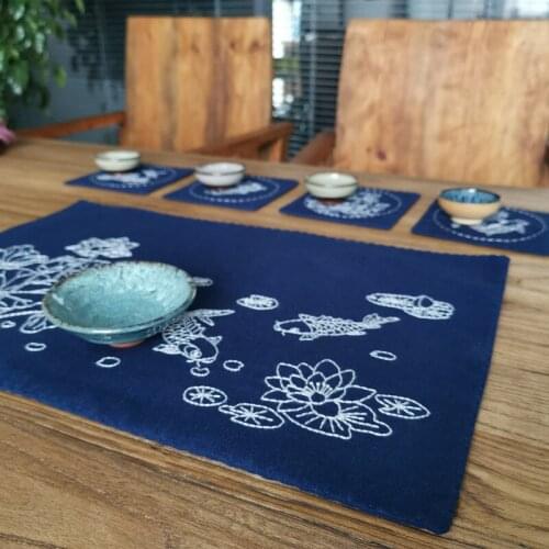 Embroidery DIY Manual Self-Embroidered Production Mat 3D Embroidery Coasters Tea Mat Kill Time Material Package Beginner