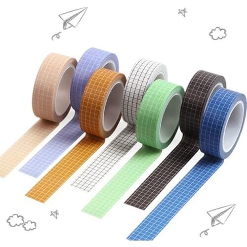 1Roll Solid Color Washi Tape Scrapbooking Decorative Adhesive Paper Japanese Masking Stationery Stick Label Sticker