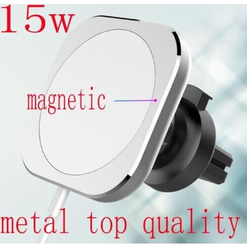 15W Magnetic Wireless Car Charger Mount for 12 12 Pro Max magnetic Fast Charging Wireless Charger Car Phone Holder
