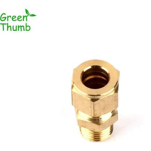 20pcs Inner Diameter 9.5mm Metal Adapters Male Thread Brass Quick Connector for Horticulture Spray High Pressure Joints
