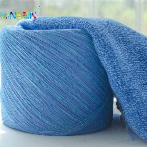 250g 7 shares 100% colored cotton knitting yarn Close-fitting Childrens haakgaren katoen crochet lanas para tejer a crochet t59