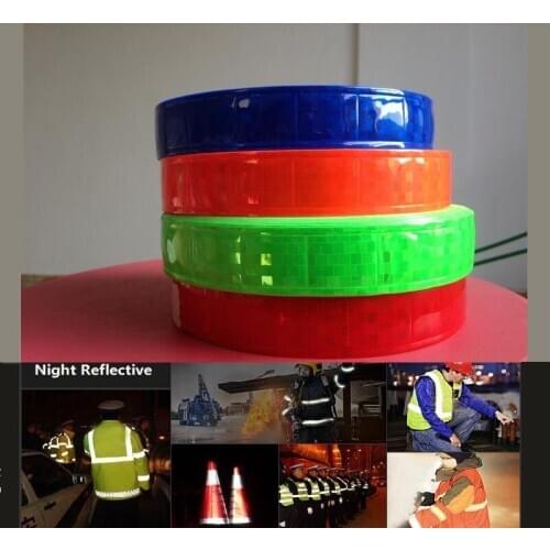 3CM Width Reflective Square Flashing Lattice Strip High visibility Night Light Warning PVC Tape Garment Bag Accessories