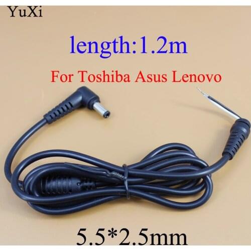 30PCS 5.5X2.5mm DC Power Charging cable Male Tip Plug Connector With Cord Cable For Toshiba Asus Lenovo Laptop Adapter 2.5*5.5