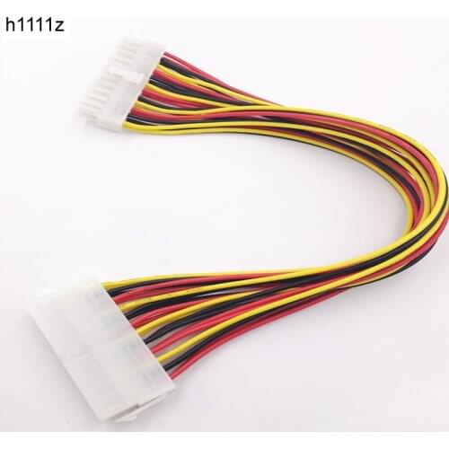 30cm 24Pin Power Supply Cable 20+4Pin Motherboard Adapter Extension Cables Cord Extended Line 18AWG for PC Computer Desktop NEW