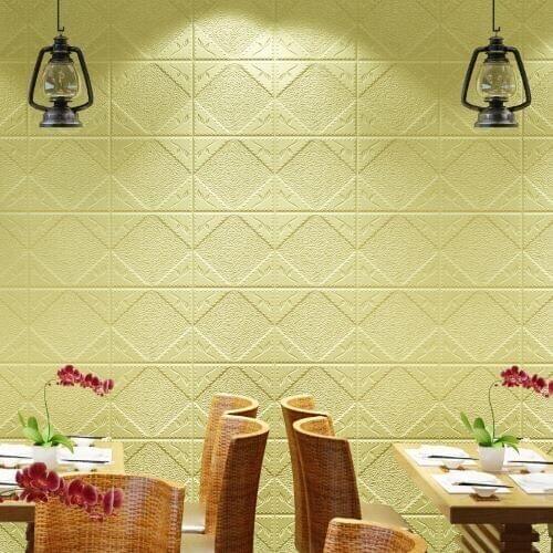3d Stereo Wall Stickers Living Room Bedroom Self-adhesive Wallpaper Brick Wallpaper Wall Foam Waterproof Vinyl Wallpapers PVC