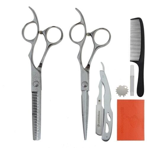 5.5" Damascus Barber Razor Blade Haircut Scissors Japanese Hairdressing Scissors Hairdresser Coiffeur Stainless Steel Sissors