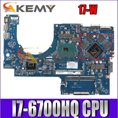 862259 For HP Omen 17-W DAG37AMB8D0 862259-601 SR2FQ I7-6700HQ N16E-GR-A1 Notebook motherboard Mainboard full test 100% work