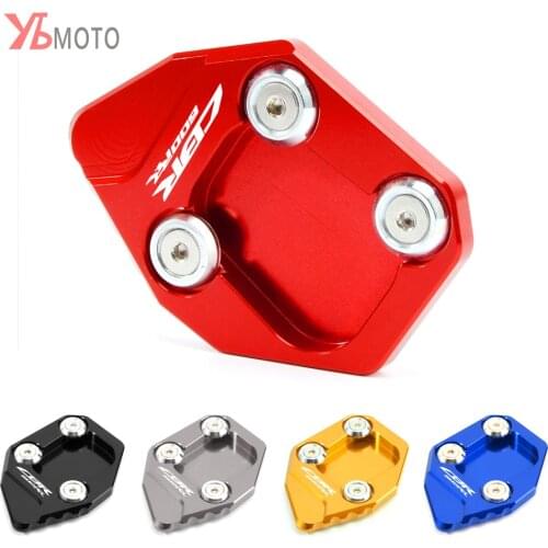Fast&Free shipping Aluminum Motorcycle Side Stand Plate Kickstand Extension Pad Enlarger For Honda CBR600RR F5 2013-2015 2014