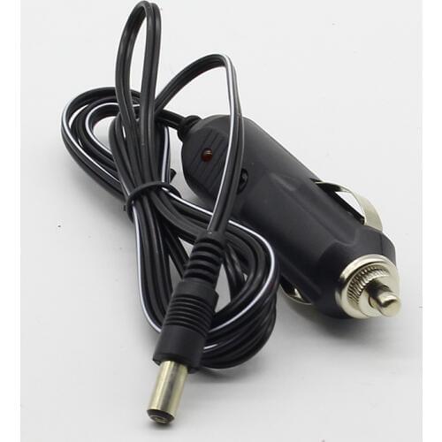 Car 12V 24v plug power plug with a lamp safety tube male DC5.5 * 2.1 interface