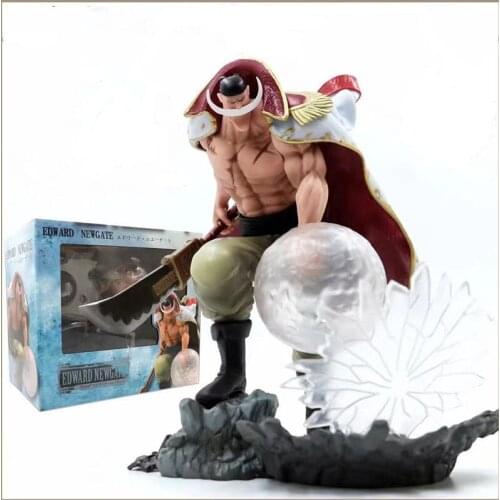 One Piece Anime White Beard Pirate Edward Newgate Fighting Edition with Broadsword Action Figure PVC Collectible Model Toy 24 cm