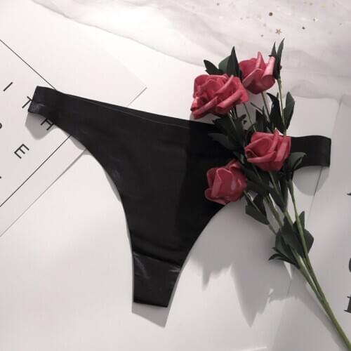 Seamless Underwear Women Ice Silk Panties Sexy Ultra-thin Thong Low-Rise Briefs Female String Invisible Pantys Intimate Lingerie