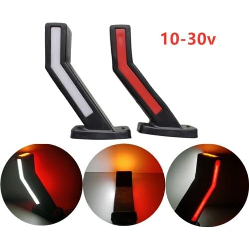 2x red amber white 3face Trailer LED Side Marker Lighting Outline Side Marker Truck Light Van LED Lights for Trailer 12-24V
