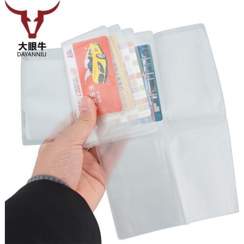 Inside Pages For Russian Driver License Holder Semi Transparent Folded Film Documents Credit Card Pockets Business ID Card Case