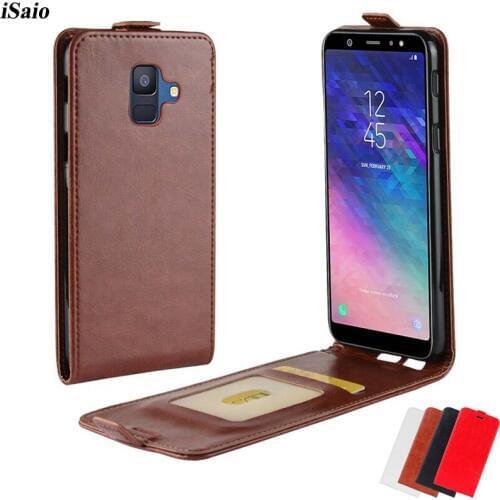 Leather Cover For Samsung Galaxy A6 2018 Flip Wallet Case for Samsung Galaxy A6 2018 5.6 inch Phone Book Case Luxury Bumper