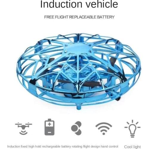 Child Peculiar Gesture Induction Aircraft No Remote Control Required Colorful Glow Family Games Educational Toys Kids Gifts