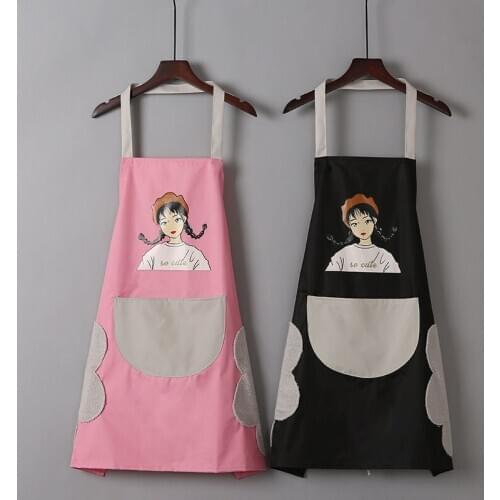 Girl Chef Apron Kitchen Baking Accessories for Woman Maid Blank God Of Cooking Foodie Simple Waterproof Fashion Japanese