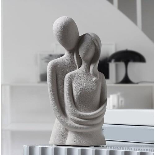 Couple Figurine Hugging Statue Hugged Lover Ornament Home Decoration