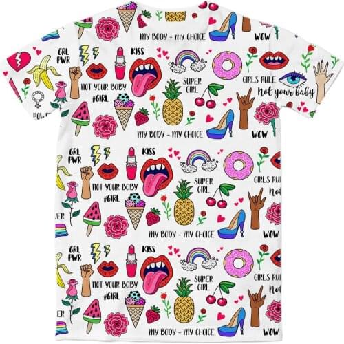 REAL American US SIZE Girl Power No Men Allowed Custom Made Sublimation Print Mens Clothing Top T-Shirt