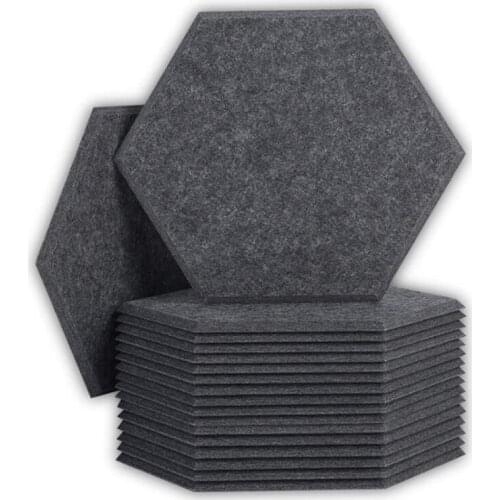 Quality 18 Pcs Acoustic Panel Sound Insulation Pad,Hexagonal Acoustic Panels,Beveled Edge Sound Proof Panels,for Studio&Office