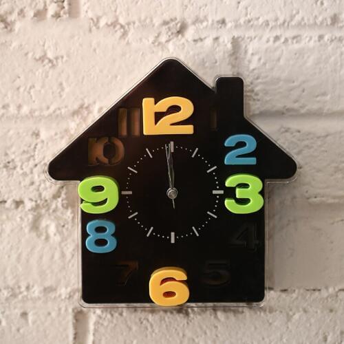 Candy Pink Sweet House Silent Pointer Clocks Dual Bell Loud Alarm Clock Bedside Night Light Home Decors Clock for Kids Rooms