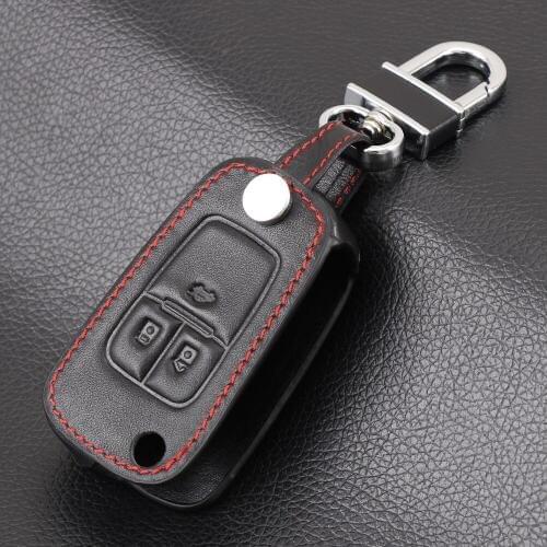 Car styling Remote Leather Key Cover Case Keychaine Case for Opel Astra Corsa Antara Meriva Zafira Insignia For cruze aveo