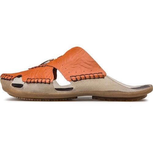 Summer Sandals Men 2020 Hot Sale Leather Mens Casual Shoes V-shaped Design Ltalian Classic Baotou Outdoor Beach Mens Shoes