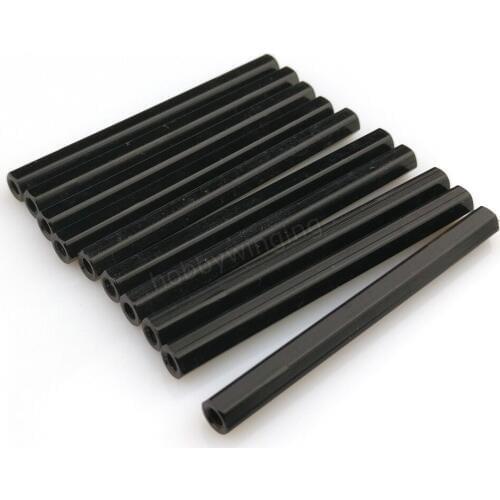 M3*60mm H5 Aluminum Alloy Hexa Spacer Pillar column Black 20pcs