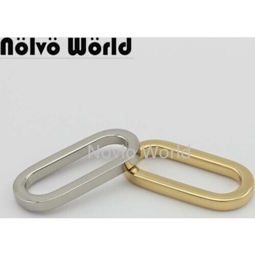 Nolvo World 5-20-100pcs 5 colors 31*10.5mm 1-1/4" metal oval ring flat line handbag belt adjustable buckles hardware accessories