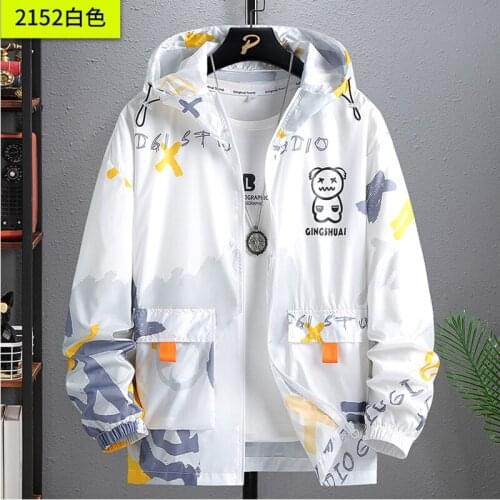 Men women 2021 summer new student breathable ice silk sunscreen clothing jacket mens fishing sunscreen clothing trend thin coat