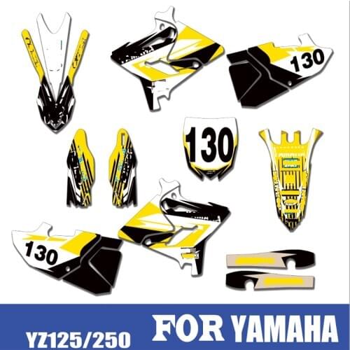 GRAPHICS & BACKGROUNDS DECALS STICKERS Kits YZ 125 YZ 250 YZ125 YZ250 1996 1997 1998 1999 2000 2001 FOR YAMAHA