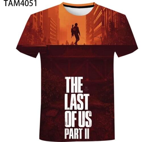 2021 Fashion New Cool T-Shirt Man / Woman 3D Game Anime Print The Last of Us Summer Short Sleeve Childrens Cute Top
