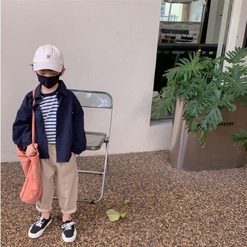 2021 new girls boys shirt fashion autumn full sleeve cotton kids top 2-8 years WS682