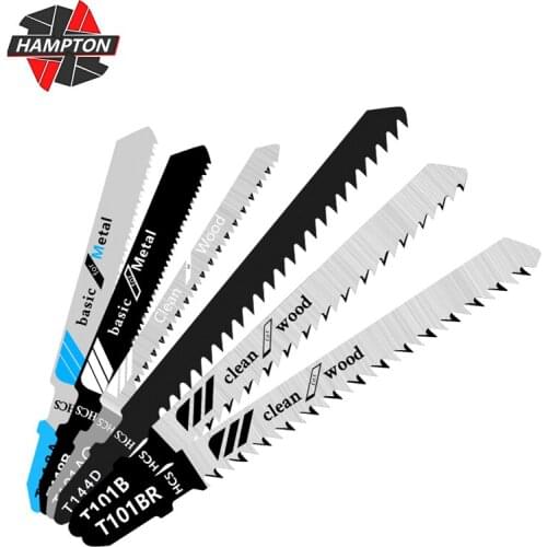 HAMPTON 50pcs Jig Saw Blade Jigsaw Blades T Shank Saw Blade for Wood Metal Cutting Tool HCS Steel Saw Blade